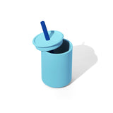 8oz Silicone Sippy Cup - Spill Proof Straw Transition Cup (9 color options)