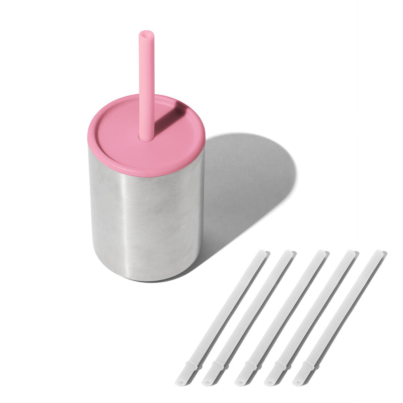 8oz Stainless Steel Sippy Cup - Spill Proof Straw Transition Cup (9 color options)