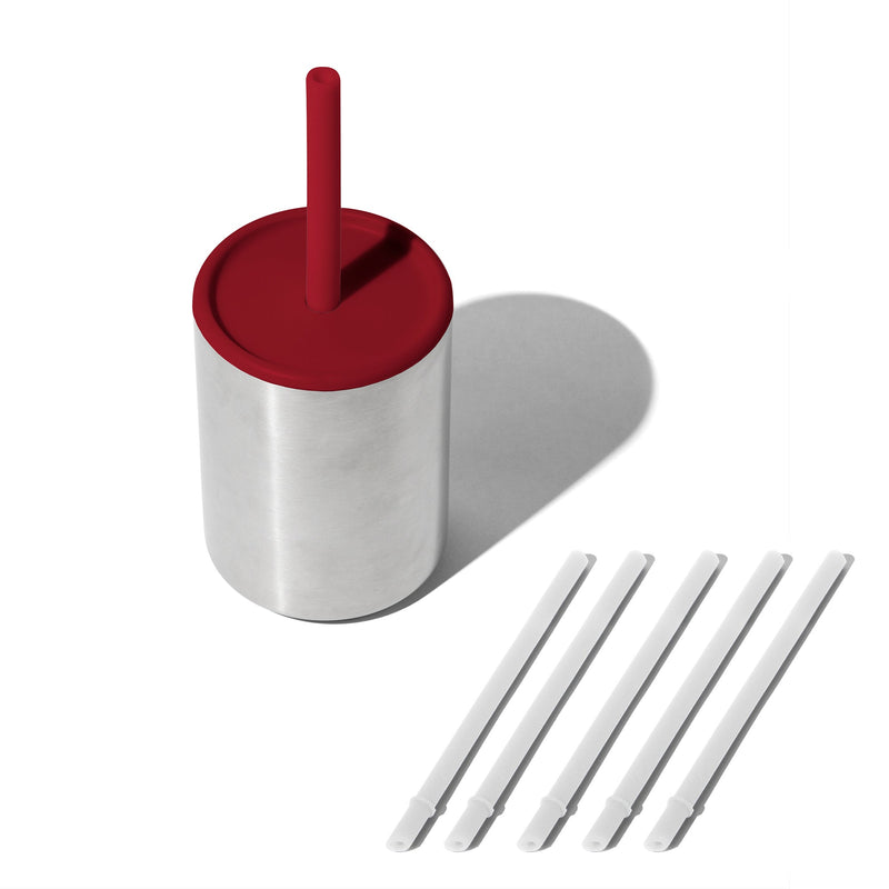 8oz Stainless Steel Sippy Cup - Spill Proof Straw Transition Cup (9 color options)