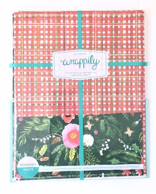 Red Plaid Eco Gift Wrap (Double Sided)