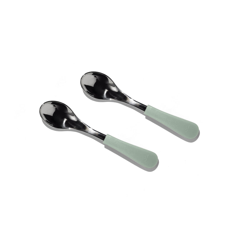 Stainless Steel Baby Spoons - Wide & Short (9 color options)