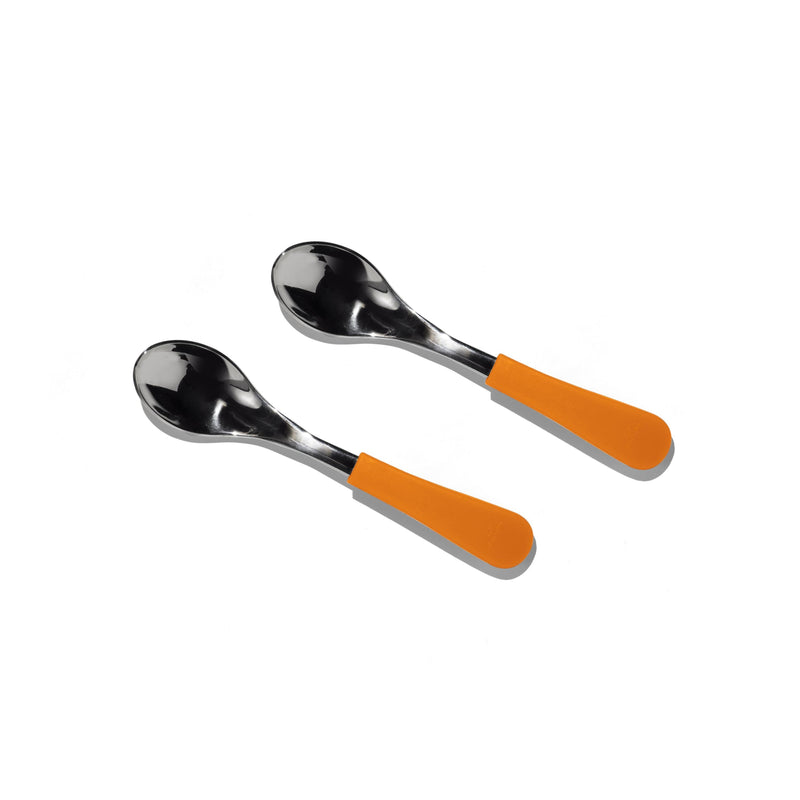 Stainless Steel Baby Spoons - Wide & Short (9 color options)