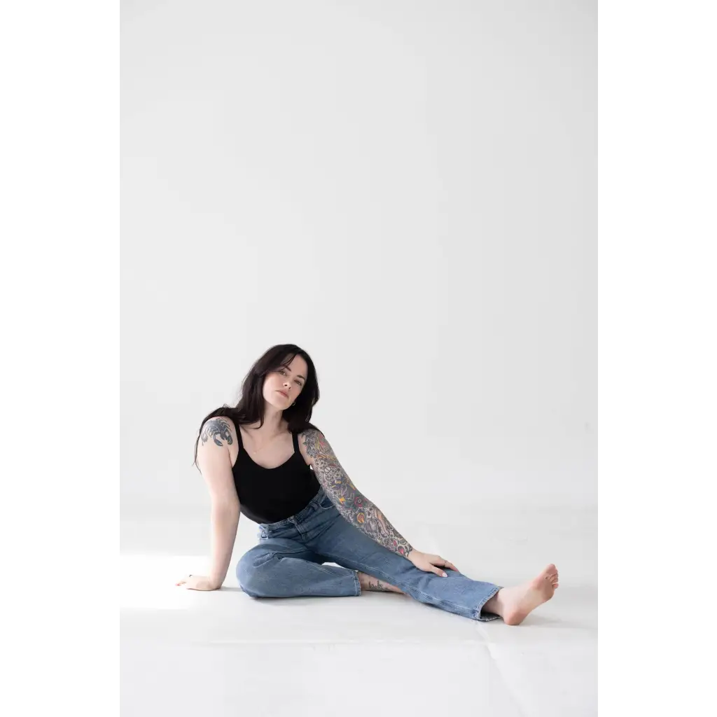 Black Organic Cotton Mom Tank