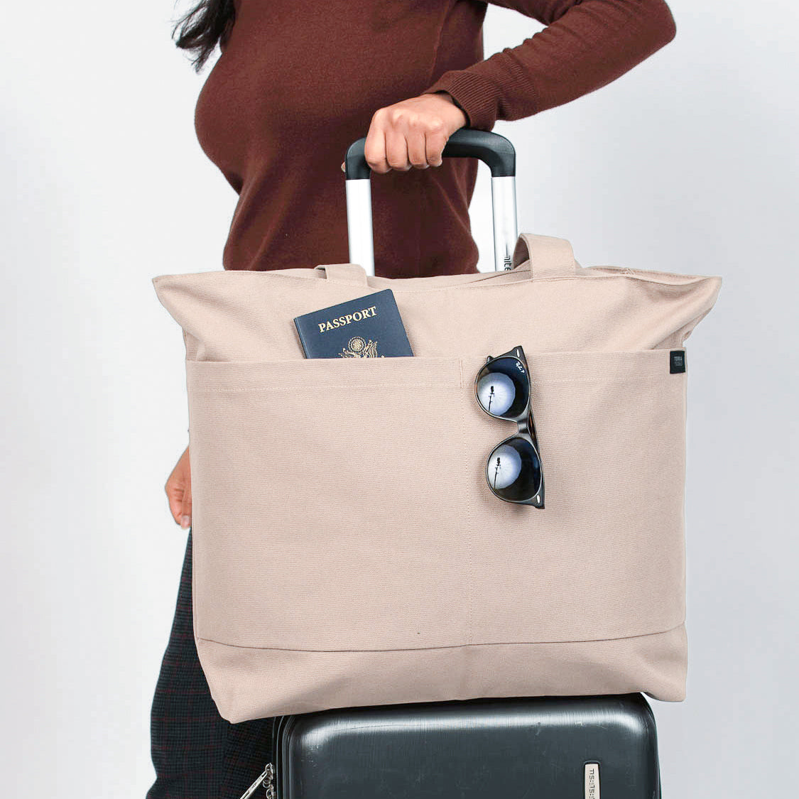 Travel Tote Bag with Sleeve (3 Color Options)