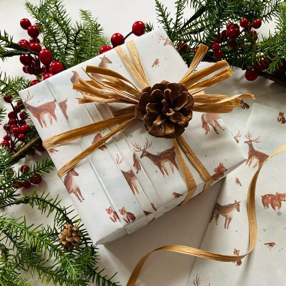 Winter Animals Eco Gift Wrap (Double Sided)