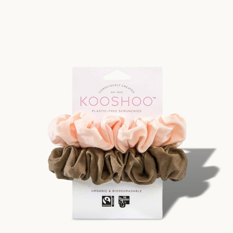 Kooshoo Organic Scrunchies - Blush Walnut