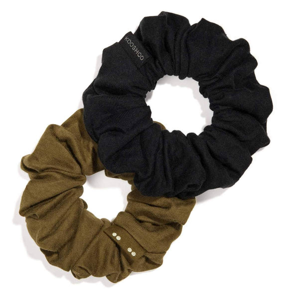 Kooshoo Organic Scrunchies - Black Olive