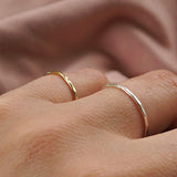 Recycled 14k Gold Delicate Textured Band Ring