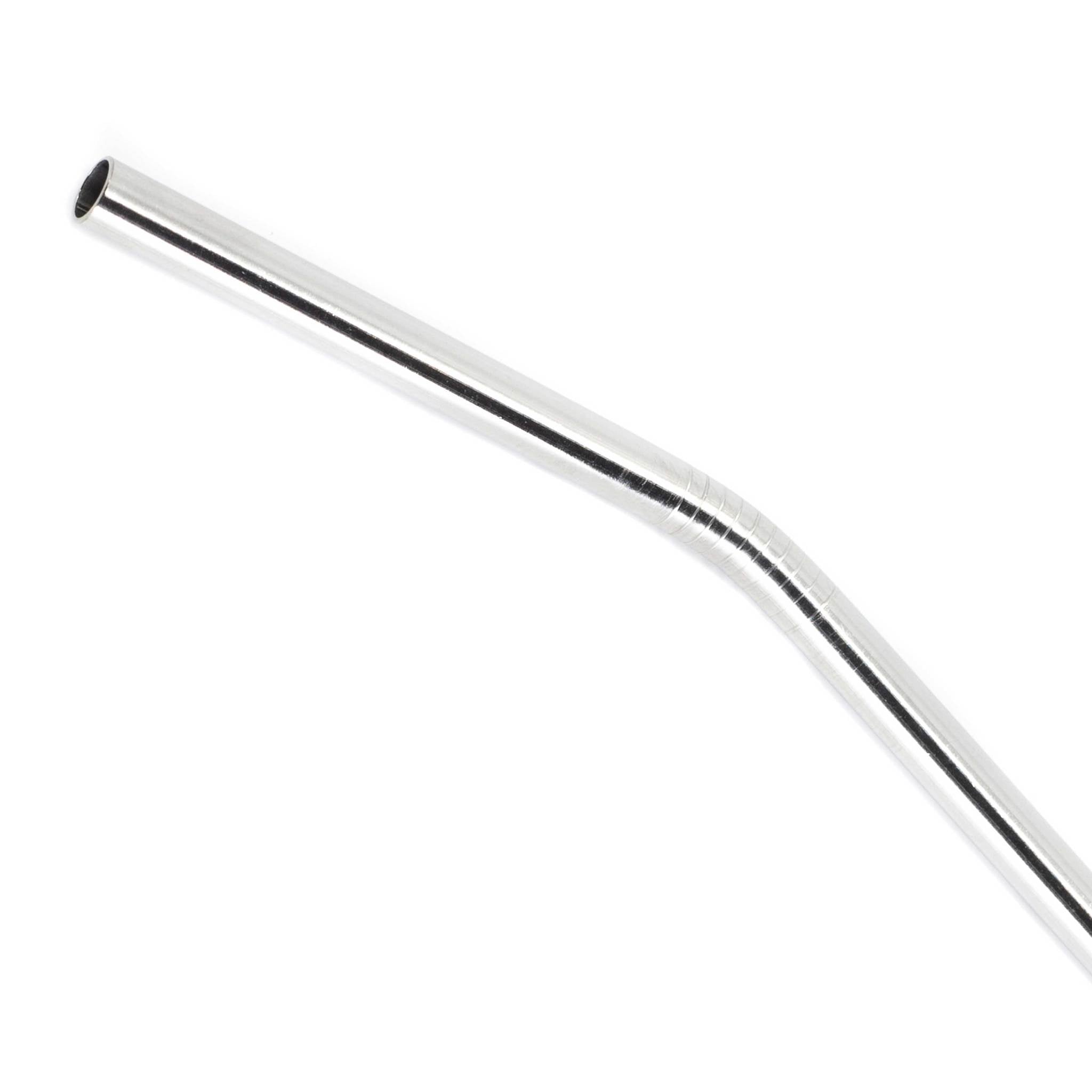 Bent Stainless Steel Straw - Silver