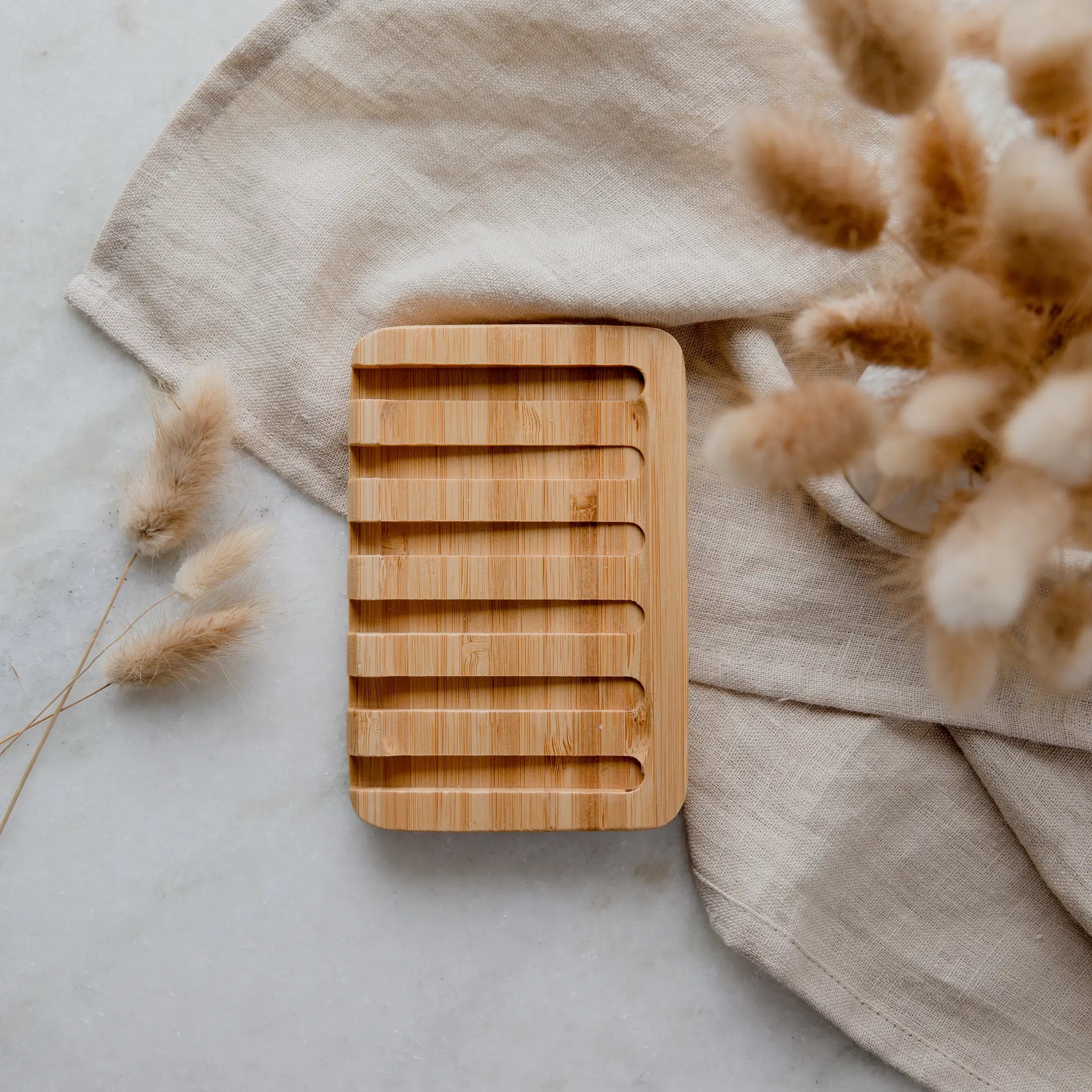 Bamboo Self Draining Soap Dish