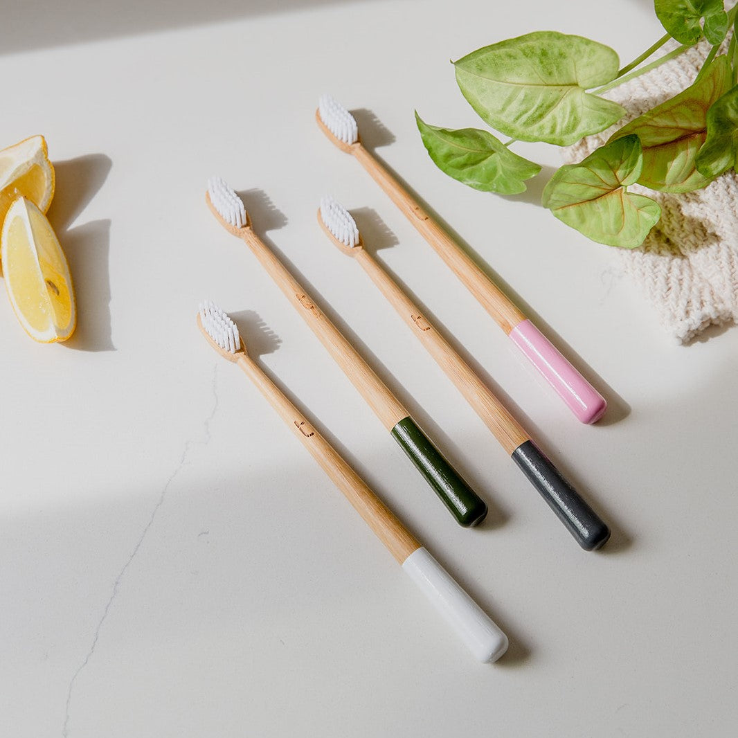 Painted Bamboo Toothbrush with Medium Bristles
