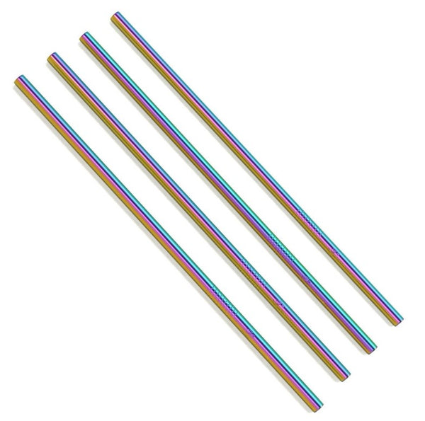 Straight Stainless Steel Straw - Rainbow
