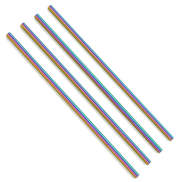 Straight Stainless Steel Straw - Rainbow