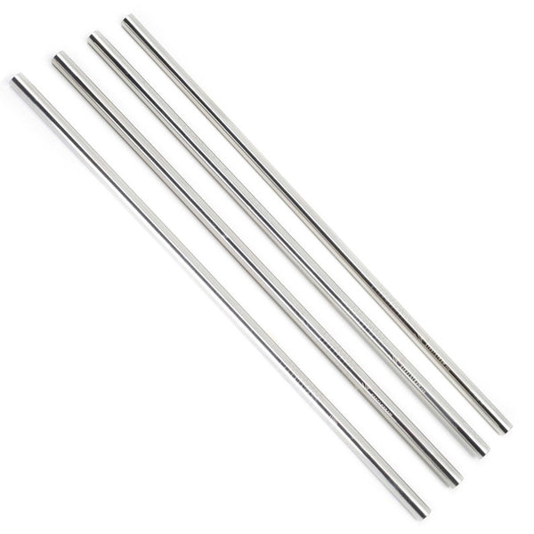 Straight Stainless Steel Straw - Silver