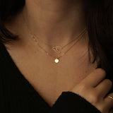 Recycled 14k Gold Tiny Coin Necklace