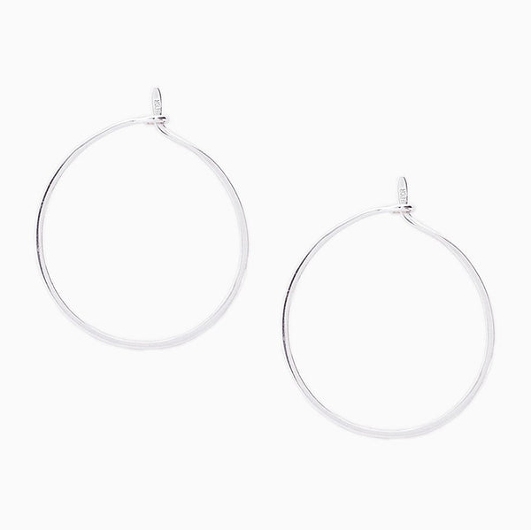 Recycled Sterling Silver Barely There Hoops
